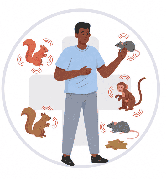 Contact animal - rongeurs et primates